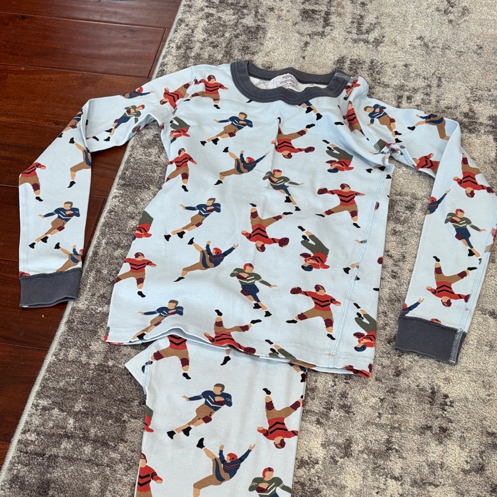 Hannah Andersson Boys Football Player Pajamas Size 10